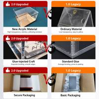 Studioqualität Acryl-Vitrine Modulares Theken-Präsentationsregal Hochklare Staubdichte Vitrine für Einzelhandels-Werbeständer