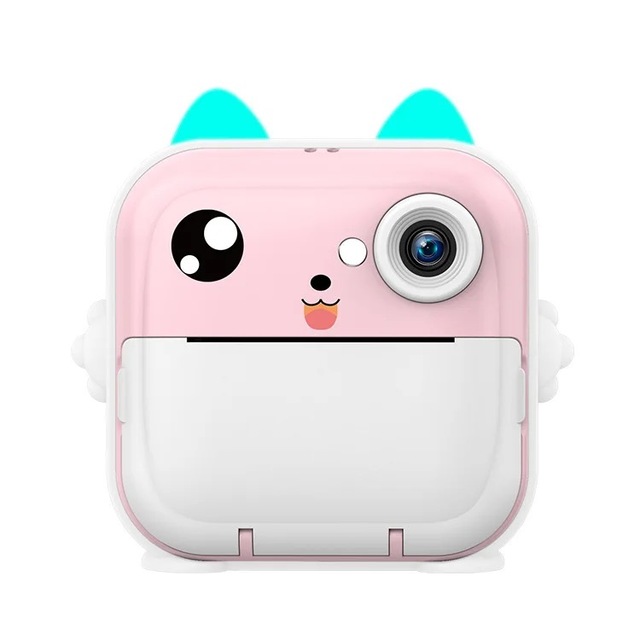 Kids Thermal Print Camera Toys for Girls Toddler Children's Digital Cameras Cute Cartoon HD Instant Printer Mini Camera