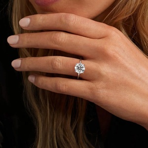 Personnalisé Gia Igi Cvd HPHT Lab Grown Diamond 10K 14k 18k Solid Gold White Gold Rings Bague de fiançailles de mariage Bijoux pour femmes - Product Image 4