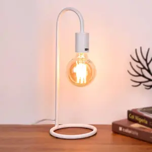 Retro natural light salon student reading kids counter exclusive bar bed side table lamp with big bulbs