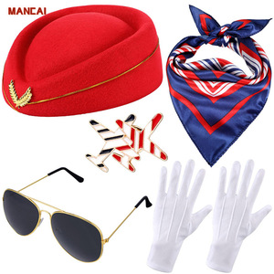 7 Uds accesorios <span class=keywords><strong>de</strong></span> disfraz <span class=keywords><strong>de</strong></span> azafata para mujer accesorios <span class=keywords><strong>de</strong></span> fiesta sombrero <span class=keywords><strong>de</strong></span> azafata con accesorios <span class=keywords><strong>de</strong></span> disfraz <span class=keywords><strong>de</strong></span> azafata <span class=keywords><strong>de</strong></span> aire - Product Image 4