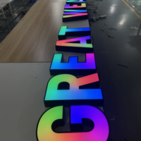 Letras 3D Gigantes Iluminadas del Fabricante con Programas RGB, Letras con Luces RGB, Letreros LED Programables