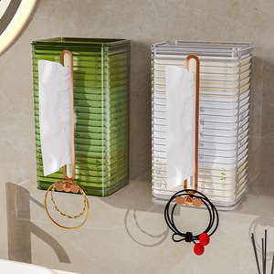 Modern Wall Mounted Tissue Box PET Material Pull Out Tissues For Bathroom Kitchen Use - Product Image 2