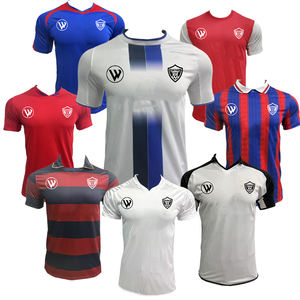 Retro Fußballtrikot Schnelltrocknend Atmungsaktiv Polyester/Baumwolle Kurzarm Sommer für Erwachsene Maillot De Foot Individuell Anpassbar - Product Image 4