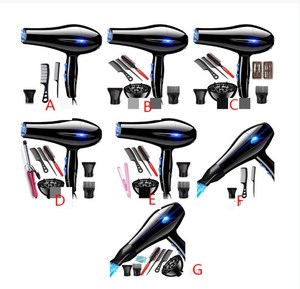 Secador de Pelo Profesional de Iones con Peine, Ideal para Salón, 1000W, para Uso Doméstico - Product Image 6