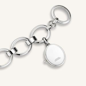 Montres-bracelets en alliage avec diamants, montres-bracelets en acier inoxydable, montre de poche à cadran pendentif, médaillon doré - Product Image 6