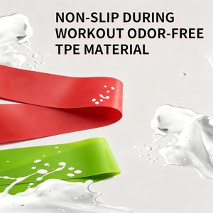 Bandes de résistance personnalisées avec logo, boucles élastiques, bandes de fitness en silicone, bandes d'exercice de yoga - Product Image 2