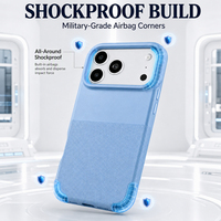 Coque Premium en TPU avec Bouton Caméra IA pour iPhone 18 17 Pro Max, Fixation Magnétique, Texture Pointillée Antidérapante et Antichoc
