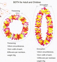 Tropikal Hawaii Hibisküsü Yapay Çiçek Kolye LED Işıklı Hawaii Çiçek Çelenkleri Toptan Kumaş Parlayan Çiçek Çelenk Çelengi Dayanıklı