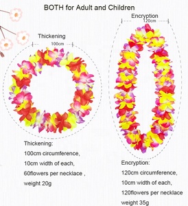 Led Hawaiian Leis parti dekorasyon <span class=keywords><strong>Light</strong></span> Up gökkuşağı çiçek Leis Luau parti noel Hawaiian Lei kolye için