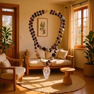 Modeschmuck 2 Schicht 8mm gestreifte Stein Kies Halskette Kleine Galden Perle Spacer Kristall Pfeil Anhänger Choker Halskette - Product Image 1