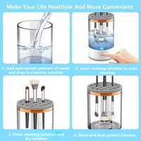 Nettoyeur de pinceaux de maquillage électrique portable OEM - Alimenté par USB, 7000 tr/min, pour les voyages/la maison/les salons de beauté