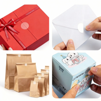 Étiquettes d'étanchéité transparentes en BOPP, autocollantes, rondes de 1 pouce (25 mm), imperméables, en rouleau, pour logo personnalisé