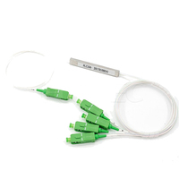 Répartiteur de fibre optique 1/4 1/8 1/16 1/32 LC SC APC UPC 0,9 mm Mini PLC Monomode avec connecteur SC Mini-module Répartiteur