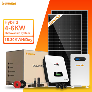 Sistema de Energía Solar Híbrido Monofásico Sunroko, <span class=keywords><strong>Kit</strong></span> de 4Kw, 5Kw, 6Kw, <span class=keywords><strong>6000W</strong></span>, Sistema Solar <span class=keywords><strong>Fotovoltaico</strong></span> para Hogar - Product Image 1