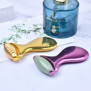 Strumento dimagrante per la cura della pelle del <span class=keywords><strong>viso</strong></span> manico In Guasha In lega di zinco Set di rulli In <span class=keywords><strong>pietra</strong></span> di giada rullo facciale Anti-età Gua Sha 2 In 1 massaggiatore - Product Image 5