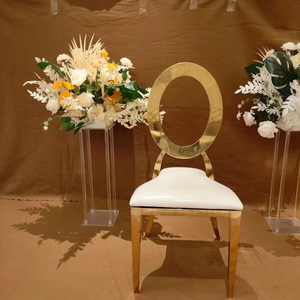 <span class=keywords><strong>Sedia</strong></span> da banchetto moderna in metallo color <span class=keywords><strong>oro</strong></span> <span class=keywords><strong>rosa</strong></span>, impilabile, di lusso, in acciaio inossidabile, per eventi e matrimoni - Offerta imperdibile - Product Image 2