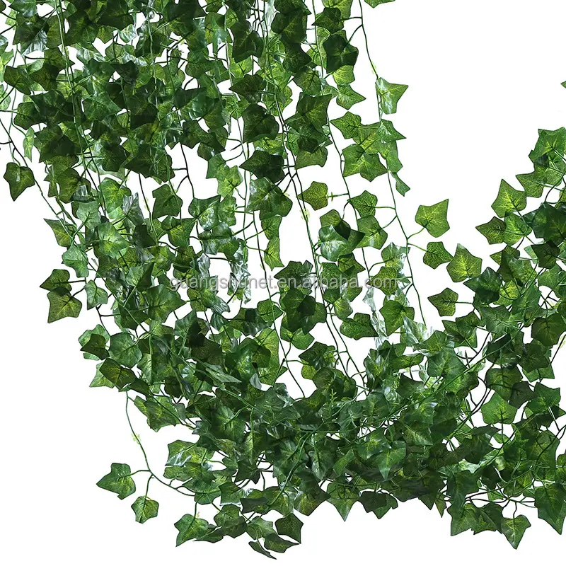 Украшение для стен, зеленые листья плюща, искусственное растение, листья плюща, трава, забор