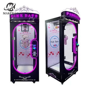 Kapalı pembe tarih bebek alüminyum makas kesim ödül hediye makinesi otomat sikke işletilen beceri Arcade oyun makineleri