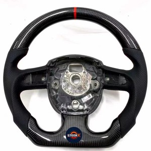 Thích hợp cho Audi A1 A3 A4 A5 A6 A7 RS R8 RS3 C7 Q5 Q7 <span class=keywords><strong>S3</strong></span> 8V B8 B9 S4 Q3 Q8 <span class=keywords><strong>TT</strong></span> tùy chỉnh tay lái bằng sợi carbon - Product Image 1