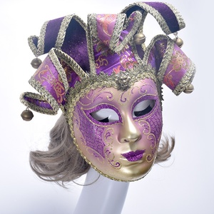 <span class=keywords><strong>Masque</strong></span> Vintage complet de luxe, <span class=keywords><strong>masque</strong></span> vénitien violet avec paillettes, Costume de carnaval, masques de fête - Product Image 2