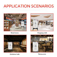 Kiosque d'affichage numérique LED transparent ultra-fin HD avec graphiques animés tactiles pour ascenseurs, magasins de détail, centres commerciaux et sols