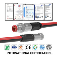 Conector M8, código P de 4 pines, Sensor Industrial Circular, cableado eléctrico, enchufe macho hembra, Cable, arnés de cables, conector impermeable