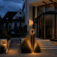Boîte à lumière LED en aluminium avec logo personnalisé, décoration extérieure pour entreprise, montage mural, étanche, haute luminosité, signalisation néon certifiée CE
