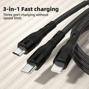 Offre Spéciale 3 en 1 câble Usb 1M câbles de Transmission de données câble de charge de téléphone pratique <span class=keywords><strong>pour</strong></span> les environnements de voyage de <span class=keywords><strong>bureau</strong></span> à domicile - Product Image 3