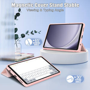 เหมาะสำหรับ Samsung Tab A9เคสแท็บเล็ตแบบนิ่มทำจากอะคริลิก TPU โปร่งใส X115พับสามทบ - Product Image 4