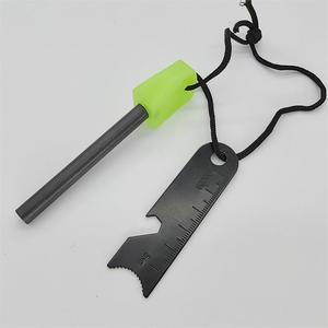 -3Q lumineux Flint Steel Luminous Green Handle Glow In The Dark Fire Starter avec lanière Magnesium Fire Steel - Product Image 5