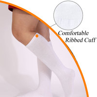 Chaussettes d'uniforme scolaire en tricot pour filles, chaussettes sans couture au-dessus du genou pour filles, garçons, enfants, chaussettes d'école blanches