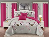 Parure de Lit Imprimée de Haute Qualité 6 Pièces 8 Pièces 9 Pièces Draps de Lit pour la Maison et la Chambre Couvre-Lits et Jetés
