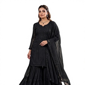 Salwar Kameez Verde Bordado, Vestido Tradicional Indio para Mujer, Tela GEORGETTE, Traje para Bodas y Fiestas, FATEMA FASHION - Product Image 1