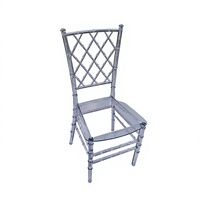 Chaise Chiavari en acrylique transparente avec dossier en treillis diamant, empilable, pour salle à manger, banquet, mariage, hôtel, événement