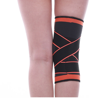 Genouillère de compression professionnelle en nylon tricoté 3D élastique avec sangles réglables amovibles et logo personnalisé