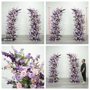 Outdoor Horn Arch Flower Row Wedding Backdrop Decoration Artificial Flowers arch Arrangement Event Party Props - Product Image 3