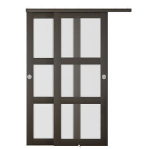 Cửa nhà máy nội thất pre-lắp ráp Glass trượt đôi <span class=keywords><strong>Closet</strong></span> Door với phần cứng kit, DIY cửa trượt hệ thống - Product Image 1