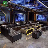 Ensemble de canapés de bar modernes en cuir PU, durables et écologiques, meubles modulaires pour discothèques et salons KTV