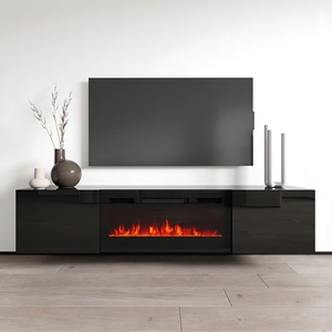 Meuble mural de rangement en bois laqué brillant Kejia <span class=keywords><strong>pour</strong></span> téléviseur LCD avec <span class=keywords><strong>cheminée</strong></span> électrique intégrée - Product Image 2