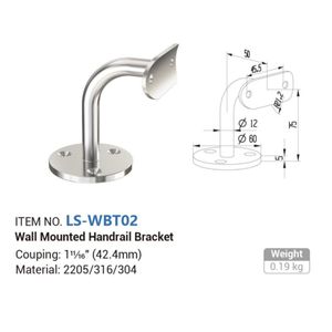 Soportes Modernos de Acero Inoxidable para Pasamanos, Soporte de Alta Calidad para Barandillas de Escaleras, Fijaciones para Barandales de Vidrio <span class=keywords><strong>JBM</strong></span> <span class=keywords><strong>JBM</strong></span>-M-031 - Product Image 5