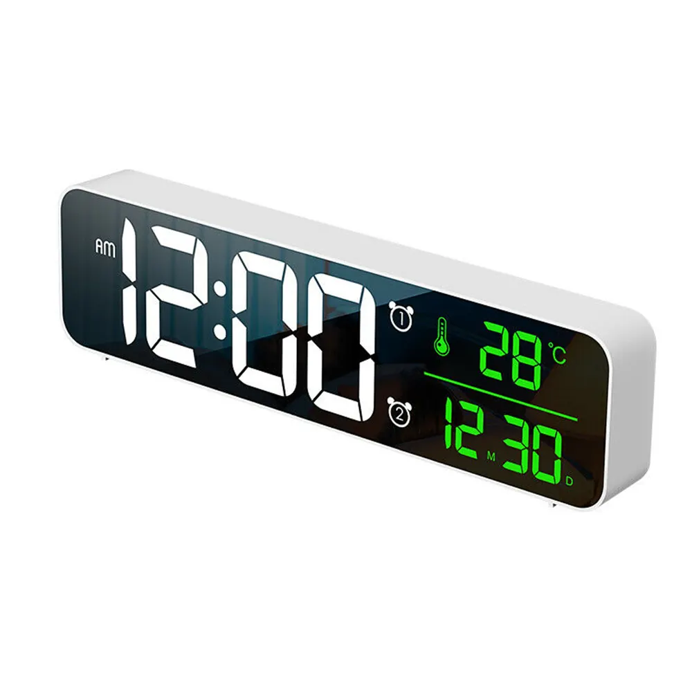 Dropshipping LED wall clock music alarm Temperature Display Smart Digital clock