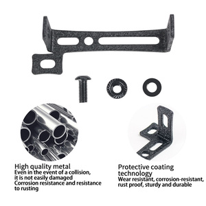 Support de fixation pour haut-parleur HOZAN pour modèle <span class=keywords><strong>Cross</strong></span> Cub 110, métal noir revêtu, étanche IP67, kit de montage sur fourche avant de <span class=keywords><strong>moto</strong></span> - Product Image 3