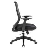 Chaise de bureau ergonomique exécutive moderne légère avec siège en maille, pivotante, inclinable, réglable en hauteur, cadre en nylon et roulettes pour la maison, le bureau et les salles de conférence