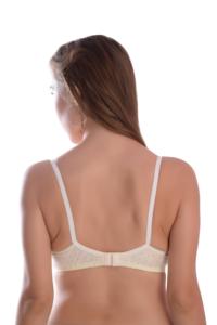 Soutien-gorge à bonnets couvrants imprimé en pur coton pour femme |   Coton non extensible avec finition brillante |   Sangles réglables |   U-Back |   Fermeture au dos - Product Image 4