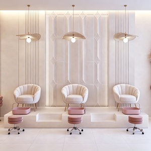 Beauty Hair Salon Furniture Full Room Custom Interior Design Nail Salon station One stop Barber store decoration Renovation - Product Image 4