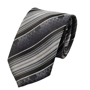 <span class=keywords><strong>Cravate</strong></span> pour <span class=keywords><strong>homme</strong></span> en polyester jacquard <span class=keywords><strong>beige</strong></span> décontracté certifiée GRS, avec logo personnalisé, style tendance - Product Image 4