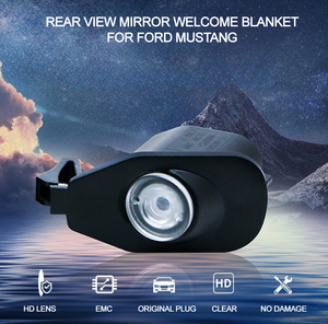 Nouveau projecteur LED 5W pour <span class=keywords><strong>logo</strong></span> de voiture <span class=keywords><strong>MUSTANG</strong></span> avec projection sur rétroviseur, boîtier noir, Plug-and-Play, alimentation 12V, accessoire - Product Image 2