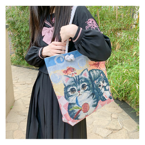 <span class=keywords><strong>Sac</strong></span> fourre-tout d'été en toile vintage bohème à fleurs tropicales pour femmes, grande capacité, réutilisable - Product Image 6
