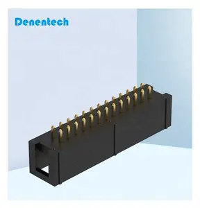 Denetech 2.54mm idc box header male suppliers 2.54mm dual row straight dip box headers connector